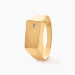 Histoire d'Or Chevalière Leyton Rectangle Or Jaune Oxyde De Zirconium* Bagues|Chevalières