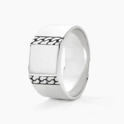 Histoire d'Or Chevalière Luka Argent Blanc* Bagues|Bagues Sans Pierre