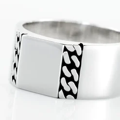 Histoire d'Or Chevalière Luka Argent Blanc* Bagues|Bagues Sans Pierre