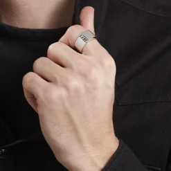 Histoire d'Or Chevalière Luka Argent Blanc* Bagues|Bagues Sans Pierre