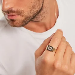 Histoire d'Or Chevalière Luukas Or Jaune Diamant* Bagues|Chevalières