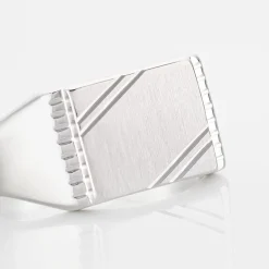 Online Histoire d'Or Chevalière Matthieu Argent Blanc