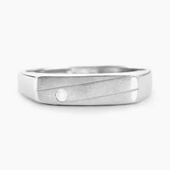 Outlet Histoire d'Or Chevalière Michel Argent Blanc Oxyde De Zirconium