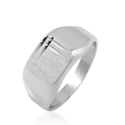 Histoire d'Or Chevalière Nahel Argent Blanc* Bijoux Personnalisés|Bagues