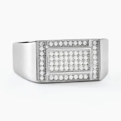 Histoire d'Or Chevalière Owena Argent Blanc Oxyde De Zirconium* Bagues|Chevalières