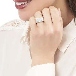 Histoire d'Or Chevalière Owena Argent Blanc Oxyde De Zirconium* Bagues|Chevalières