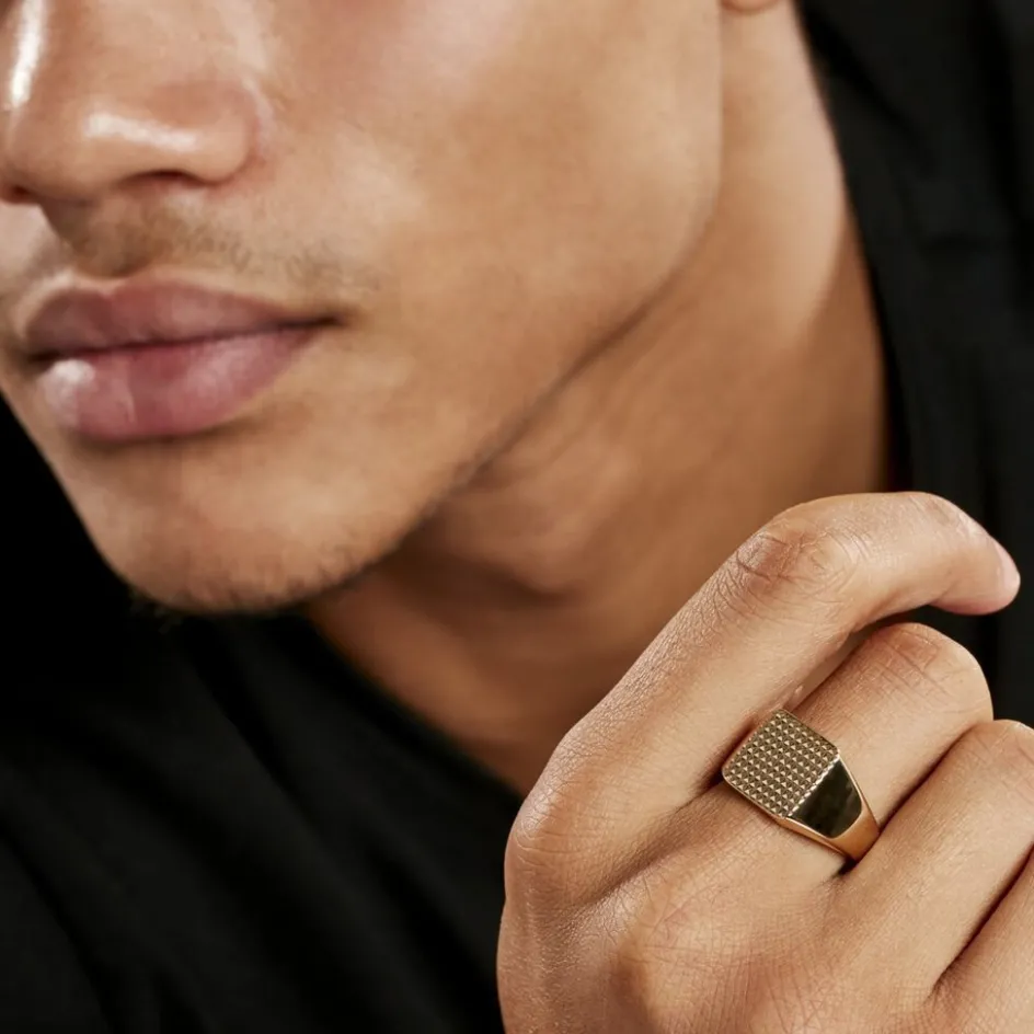 Online Histoire d'Or Chevalière Plaqué Or Corentin