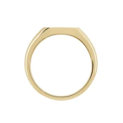 Histoire d'Or Chevalière Plaqué Or Jaune Steven Email Noir* Bagues|Bagues Sans Pierre