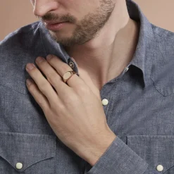 Histoire d'Or Chevalière Plaqué Or Jaune Nail* Bagues|Bagues Sans Pierre