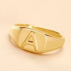 Histoire d'Or Chevalière Plaqué Or Jaune Luciano* Bagues|Bagues Sans Pierre