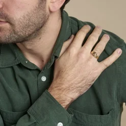 Histoire d'Or Chevalière Plaqué Or Jaune Luciano* Bagues|Bagues Sans Pierre