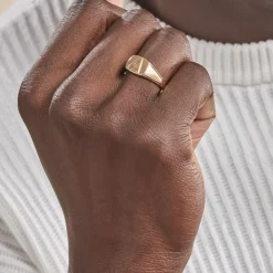 Histoire d'Or Chevalière Plaqué Or Jaune Luciano* Bagues|Bagues Sans Pierre