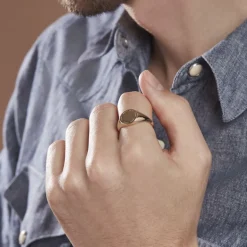 Histoire d'Or Chevalière Plaqué Or Jaune Hadrian* Bagues|Bagues Sans Pierre