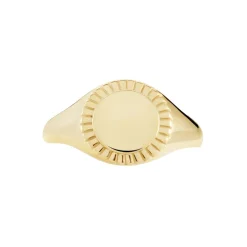 New Histoire d'Or Chevalière Plaqué Or Jaune Louie