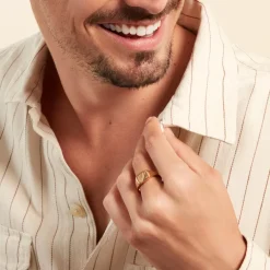 Histoire d'Or Chevalière Plaqué Or Khepri Oxyde De Zirconium* Bagues|Chevalières