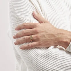 Histoire d'Or Chevalière Plaqué Or Khepri Oxyde De Zirconium* Bagues|Chevalières