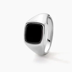 Histoire d'Or Chevalière Renelia Argent Blanc Blanc Onyx* Bagues|Chevalières