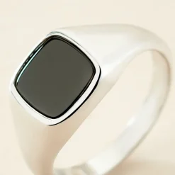 Histoire d'Or Chevalière Renelia Argent Blanc Blanc Onyx* Bagues|Chevalières