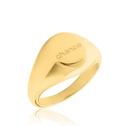 Histoire d'Or Chevalière Sabadell Acier Jaune