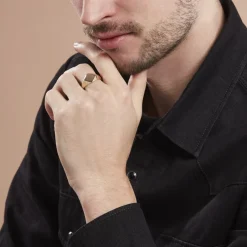 Outlet Histoire d'Or Chevalière Sebastiano Plaqué Or Jaune