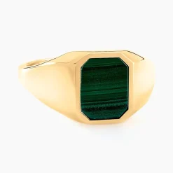 Histoire d'Or Chevalière Tertiussa Or Jaune Malachite* Bagues|Chevalières