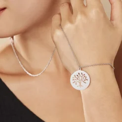 Sale Histoire d'Or Collier Acier Blanc Ganet