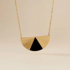 Histoire d'Or Collier Acier Dore Sunshine* Colliers|Sautoirs