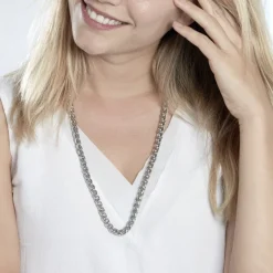 Online Histoire d'Or Collier Acier Gris Vasio