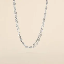 New Histoire d'Or Collier Adelaide Argent Blanc