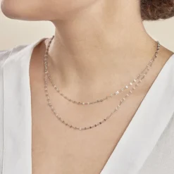 New Histoire d'Or Collier Adelaide Argent Blanc