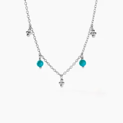 Histoire d'Or Collier Adiva Argent Blanc Turquoise