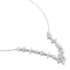 Hot Histoire d'Or Collier Adriel Argent Blanc Oxyde De Zirconium