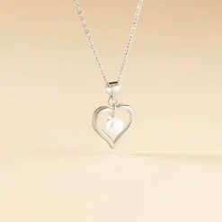 Online Histoire d'Or Collier Ainhoa Maille Forçat Argent Blanc Perle De Culture