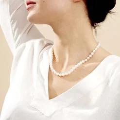 Histoire d'Or Collier Akoya Or Jaune Perle De Culture D'akoya* Colliers|Colliers