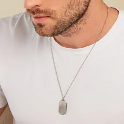 New Histoire d'Or Collier Alessio Acier Blanc