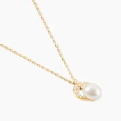 Histoire d'Or Collier Aloys Or Jaune Perle De Culture Et Oxyde De Zirconium* Colliers|Colliers