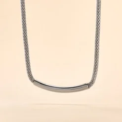 Histoire d'Or Collier Amadeo Maille Popcorn Acier Blanc* Colliers|Colliers