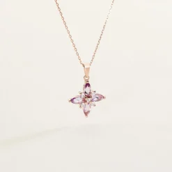 Sale Histoire d'Or Collier Anabele Or Rose Amethyste Oxyde or rose amethyste violette