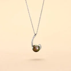 Histoire d'Or Collier Anais Or Blanc Perle De Culture Et Oxyde De Zirconium* Colliers|Colliers