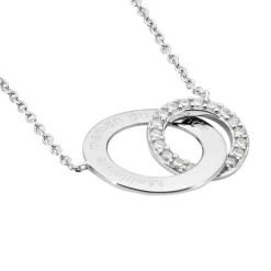 Hot Histoire d'Or Collier Ananth Argent Blanc Oxyde De Zirconium