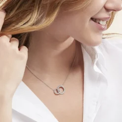 Hot Histoire d'Or Collier Ananth Argent Blanc Oxyde De Zirconium