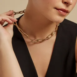 Histoire d'Or Collier Andria Acier Jaune