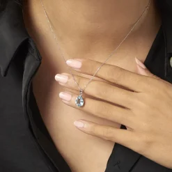 Histoire d'Or Collier Anesa Or Blanc Topaze* Colliers|Colliers