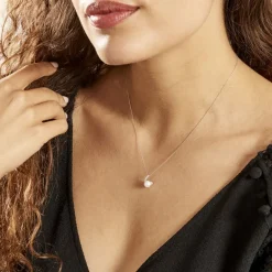 Online Histoire d'Or Collier Angel Or Blanc Perle De Culture Oxyde