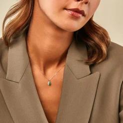 Discount Histoire d'Or Collier Angelika Or Jaune Emeraude Diamant