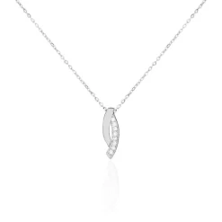 Outlet Histoire d'Or Collier Ange-line Argent Blanc Oxyde De Zirconium