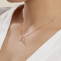 Histoire d'Or Collier Antonia Or Rose Morganite Et Oxyde De Zirconium* Colliers|Colliers