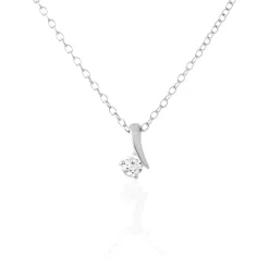 Discount Histoire d'Or Collier April Argent Blanc Oxyde De Zirconium