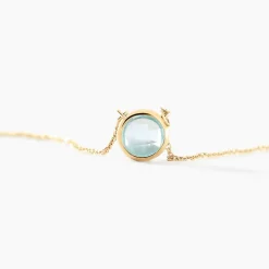 Clearance Histoire d'Or Collier Arenale Or Jaune Topaze or jaune topaze bleu sky