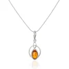 Histoire d'Or Collier Argent Blanc Anne-therese Ambre